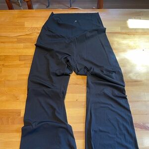 Black Boot Cut Pants with Elastic Waistband